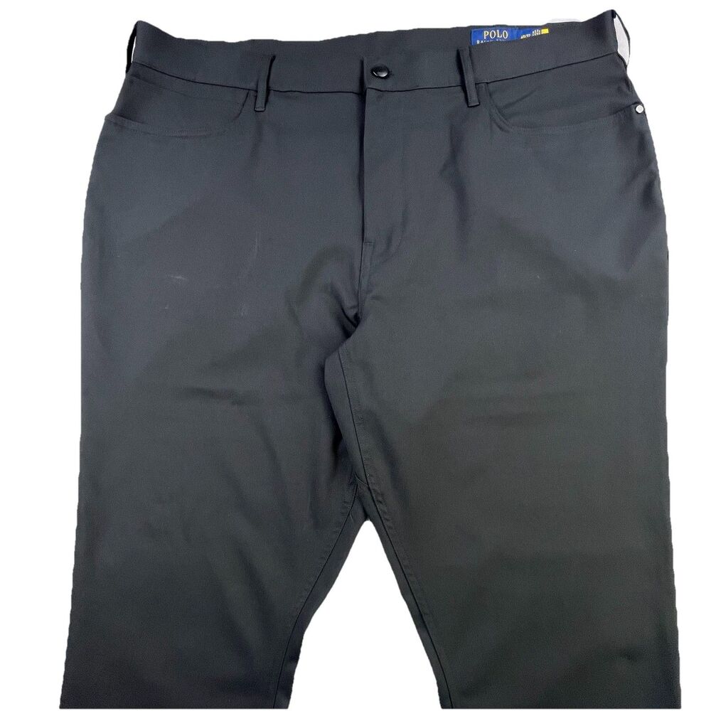 Polo Ralph Lauren Performance Pants Mens 40x32 Black Stretch Golf Chino Designer